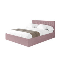 POLSTERBETT mit Bettkasten und Lattenrost, Boxbett ohne Matratze - PARI 180x200 Rosa - Rosa, Holzwerkstoff/Textil (180/200cm) - ALTDECOR