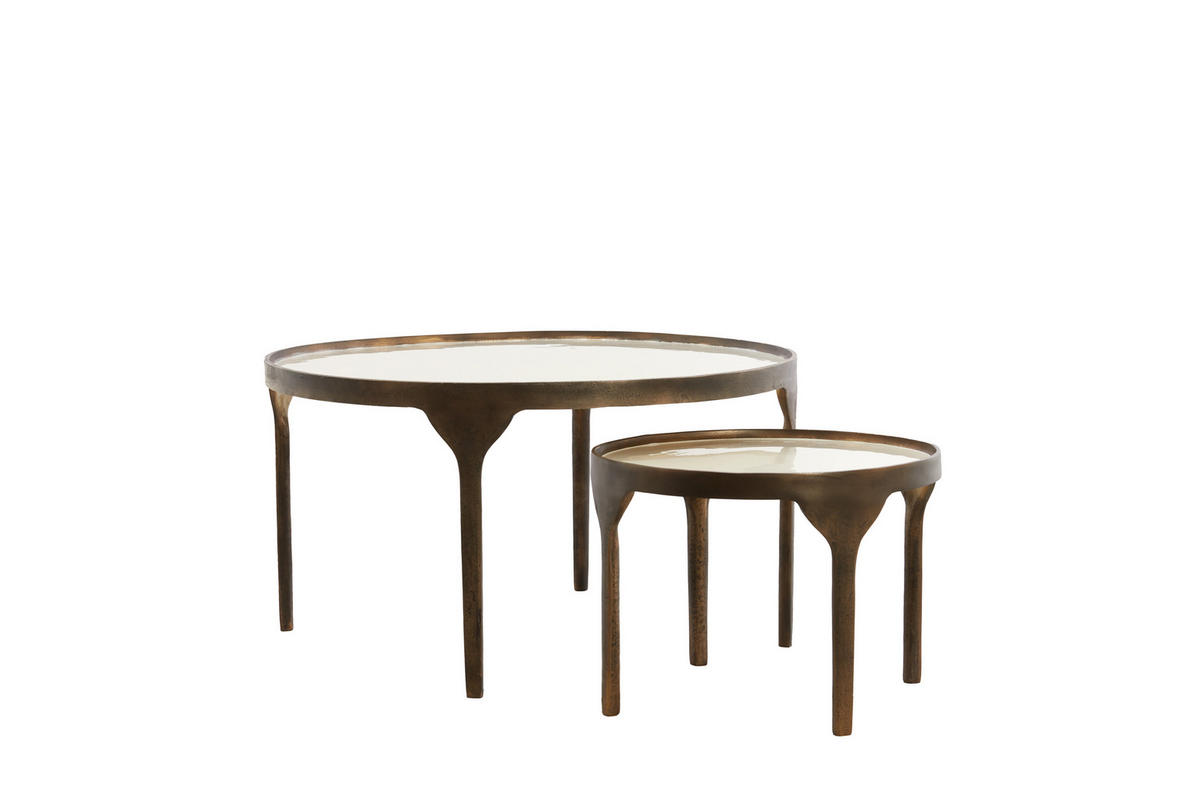 COUCHTISCH Eli Weiß 85/85/42 cm - Weiß, Metall (85/85/42cm) - Light & Living