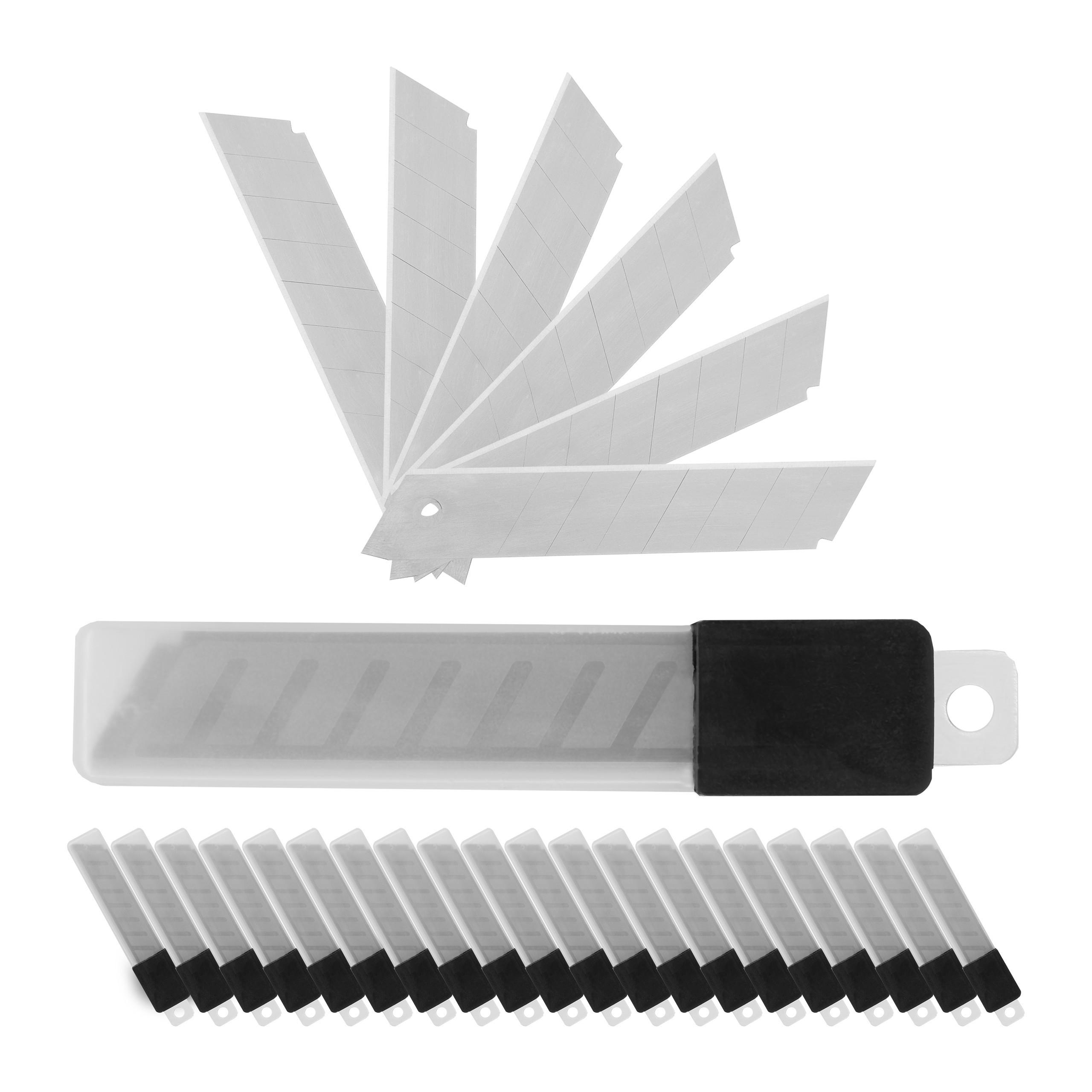 200XNÁHRADNÉ čepele - strieborná, kov/plast (0.8/2/12cm) - Relaxdays