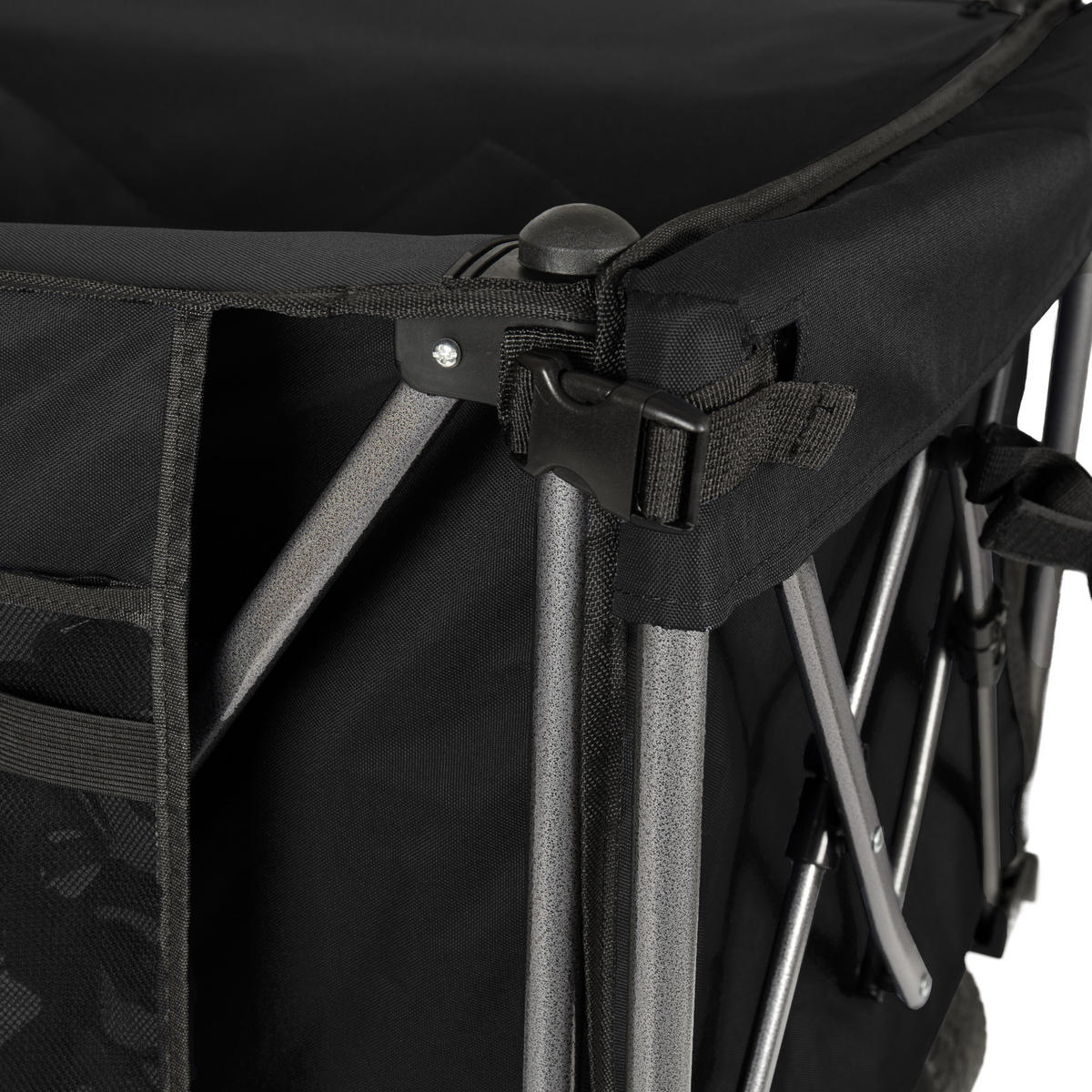 HANDWAGEN, faltbar-verbreitert, 300+120L, Geländeräder, schwarz - Schwarz, Metall (27.5/72.5/41cm) - Vallsero