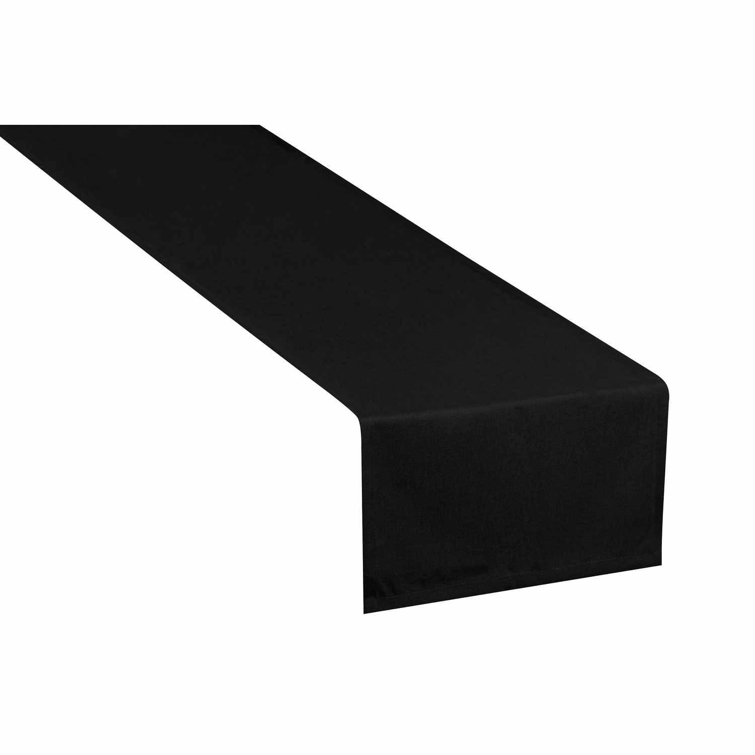 TISCHLÄUFER IN LEINENOPTIK DOVE Blickdicht - Schwarz, Textil (150/50/0.5cm) - Tom Tailor
