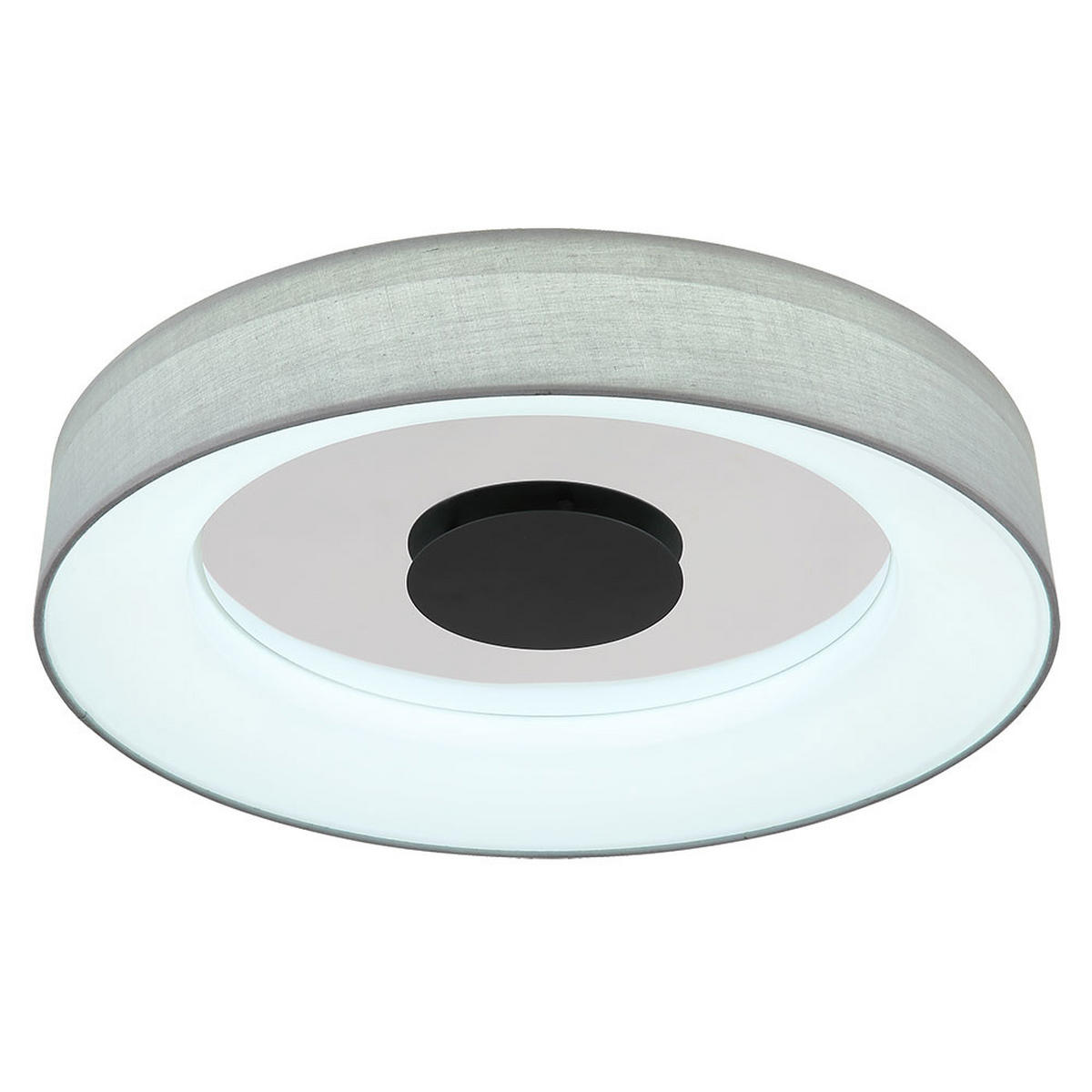 LED DECKENLEUCHTE Textil Grau Metall - Grau, Metall (46.8/46.8/9.8cm) - Globo Lighting