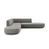WENDBARES-ECKSOFA Miley aus Samt hellgrau 5 Sitzplätze - Hellgrau, Textil (248/248cm) - Micadoni