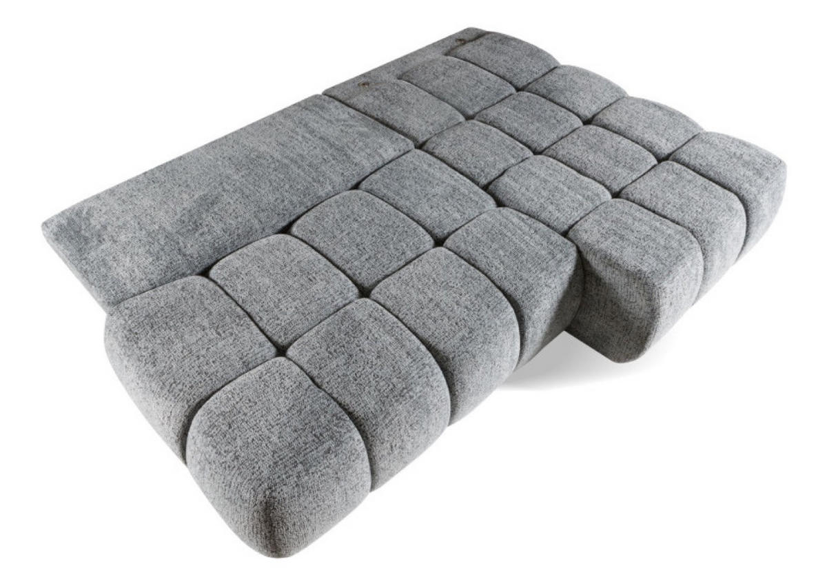 ECKSOFA ARON Rechts Ohne Armlehnen Mit Schlaffunktion - Grau, Textil (172/225cm) - Sepro Meble