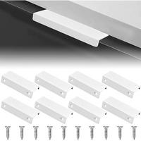 MÖBELGRIFF 10er-Set 64 mm Aluminium - Weiß, Metall (0.32/2/0.7cm)