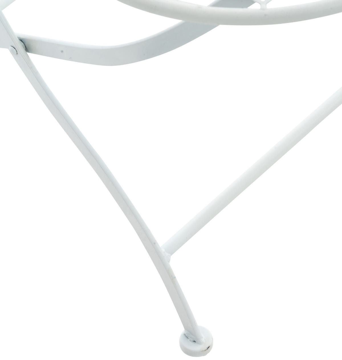 GARTENKLAPPSTUHL Metall Weiß - Weiß, Metall (39/94/53cm) - CLP