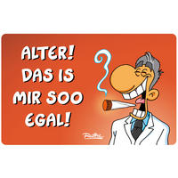 BRETTCHEN Ralph Ruthe Ater! Das ist mir soo egal! Rot 14,5 x 23,5 cm - Multicolor, Kunststoff (14.5/23.5cm) - United Labels