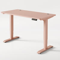 SCHREIBTISCH Elektrisch Höhenverstellbarer HomePro 140x70cm Rosa/Rosa mit Memory-Funktion, Anti-Kollisions Technologie - Pink, Holzwerkstoff (70/140/62cm) - Desktronic
