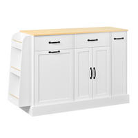 SIDEBOARD 133,5/40/86 cm weiß aus MDF mit offenen Fächern - Weiß, Holzwerkstoff (40/86/133.5cm) - OKWISH