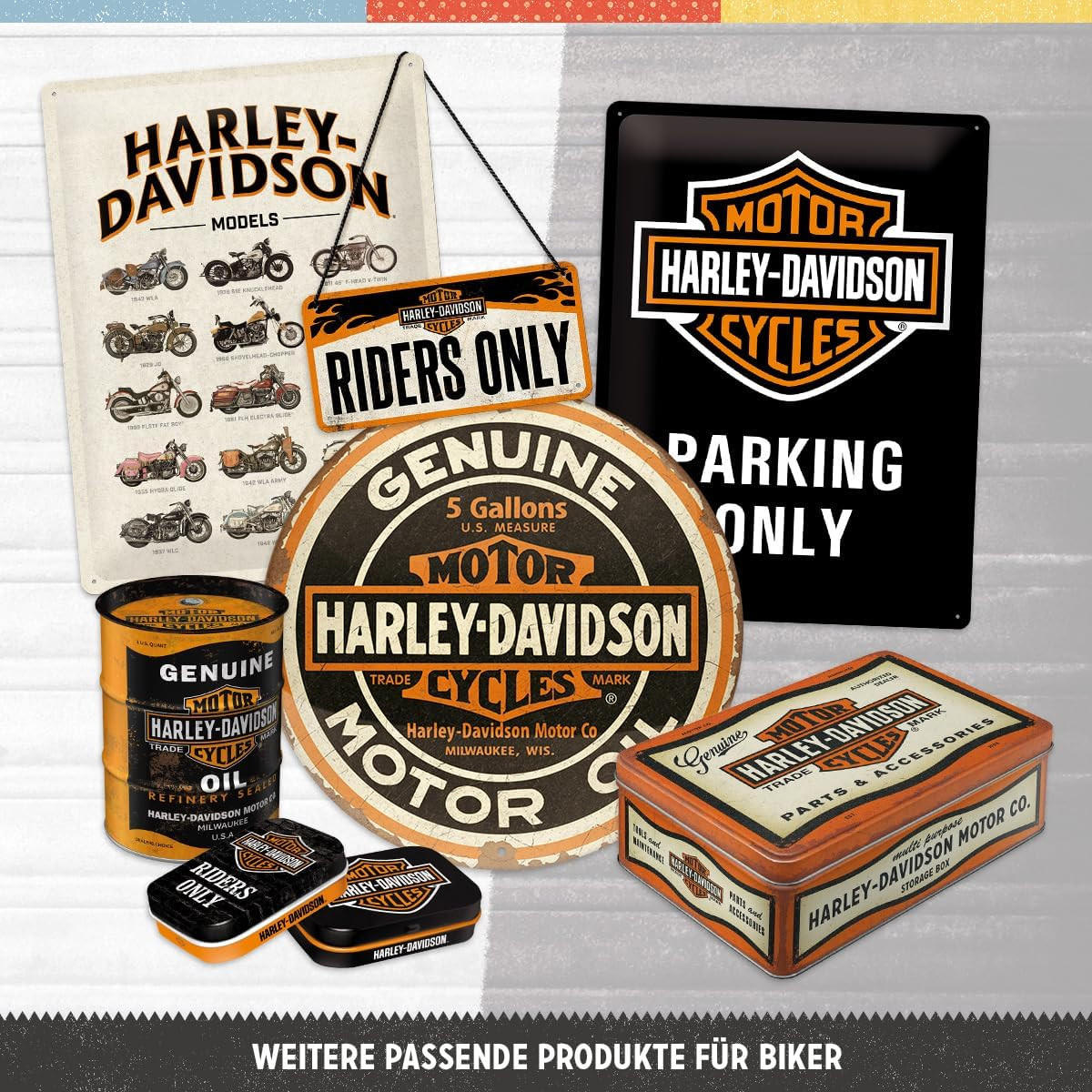 KAFFEETASSE 330 ml Harley-Davidson Genuine Motorcycles - Multicolor, Keramik (0.33L) - Nostalgic-Art