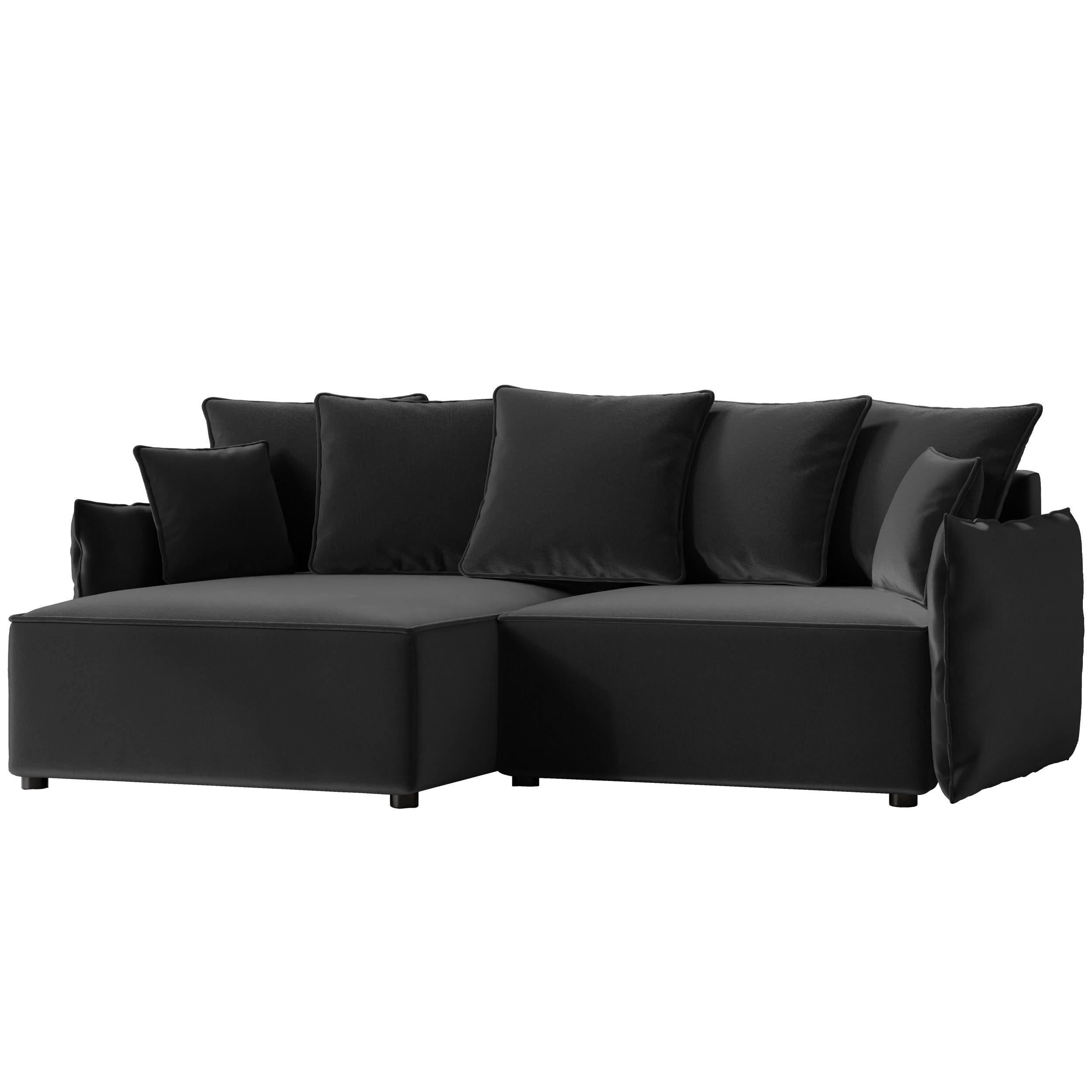 ECKSOFA LEON mit Schlaffunktion und Bettkasten Anthrazit - Anthrazit, Holzwerkstoff/Kunststoff (250/160cm) - Idohome