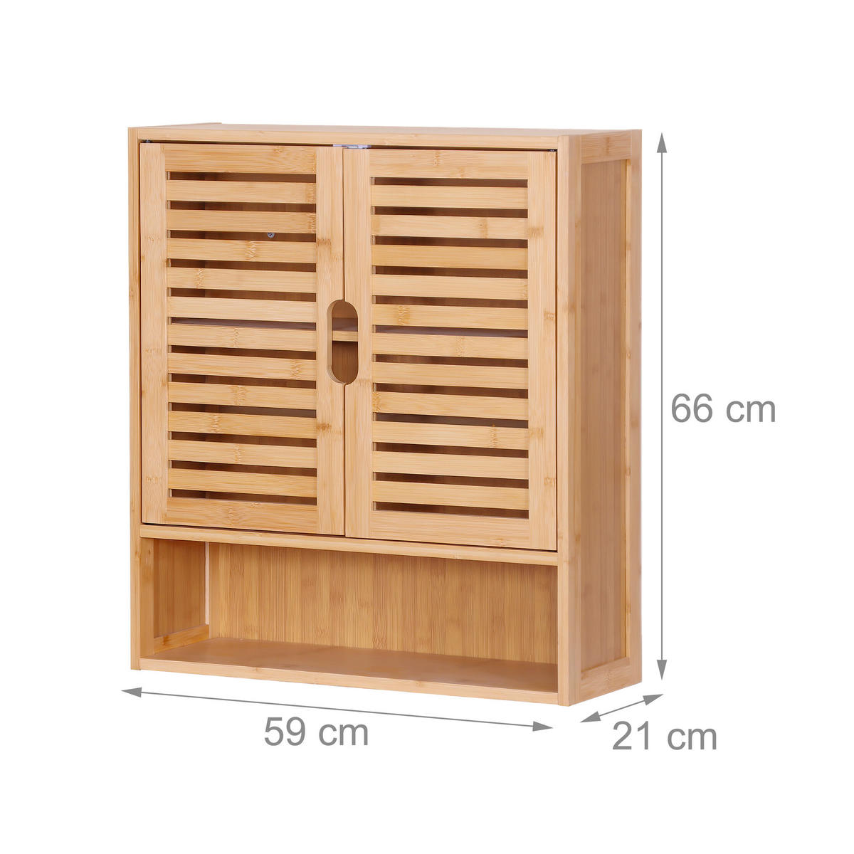 HÄNGESCHRANK - Hellbraun, Holz/Holzwerkstoff (59/66/21cm) - Relaxdays