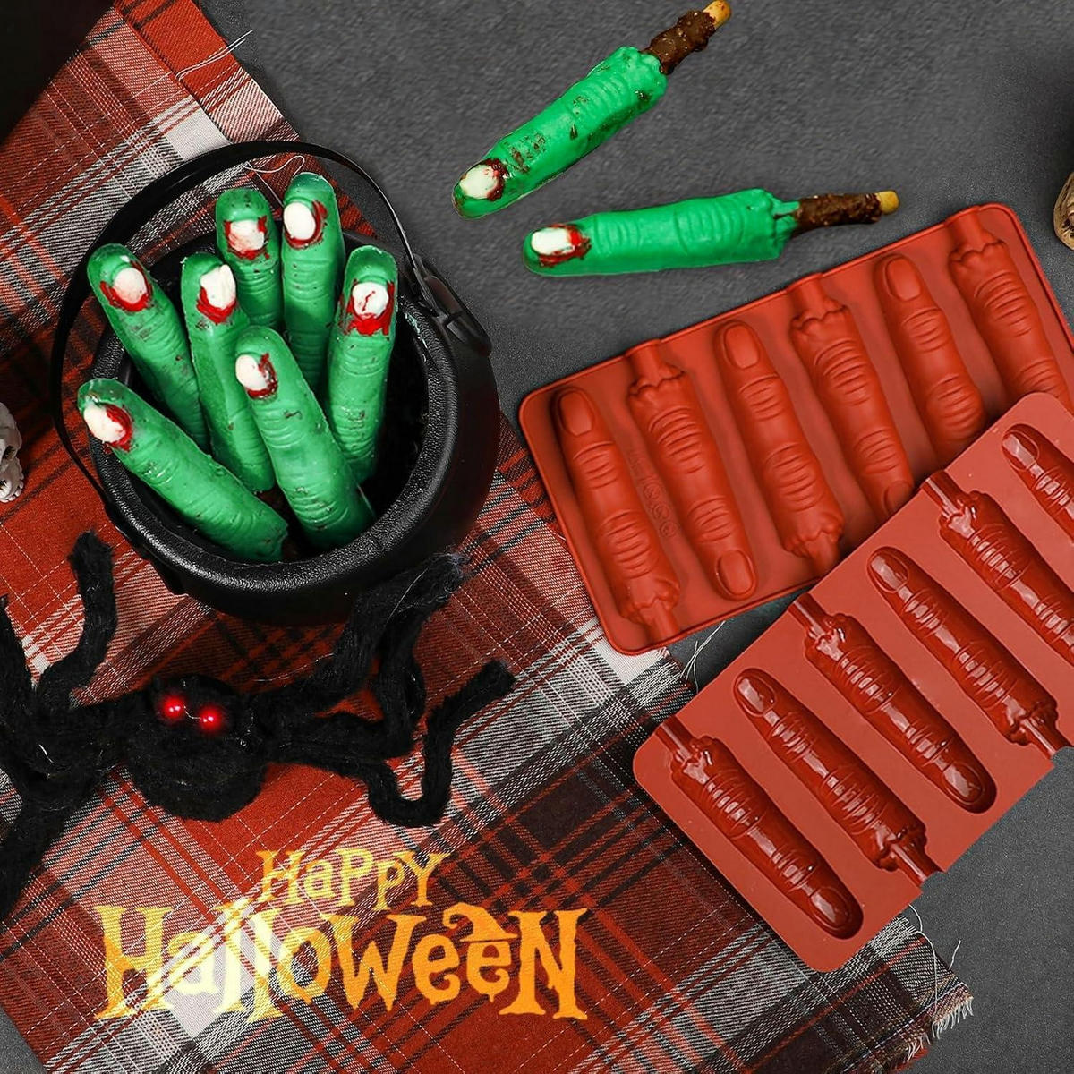 BACKFORM Finger 2-teiliges Set Silikon Halloween - Transparent, Kunststoff
