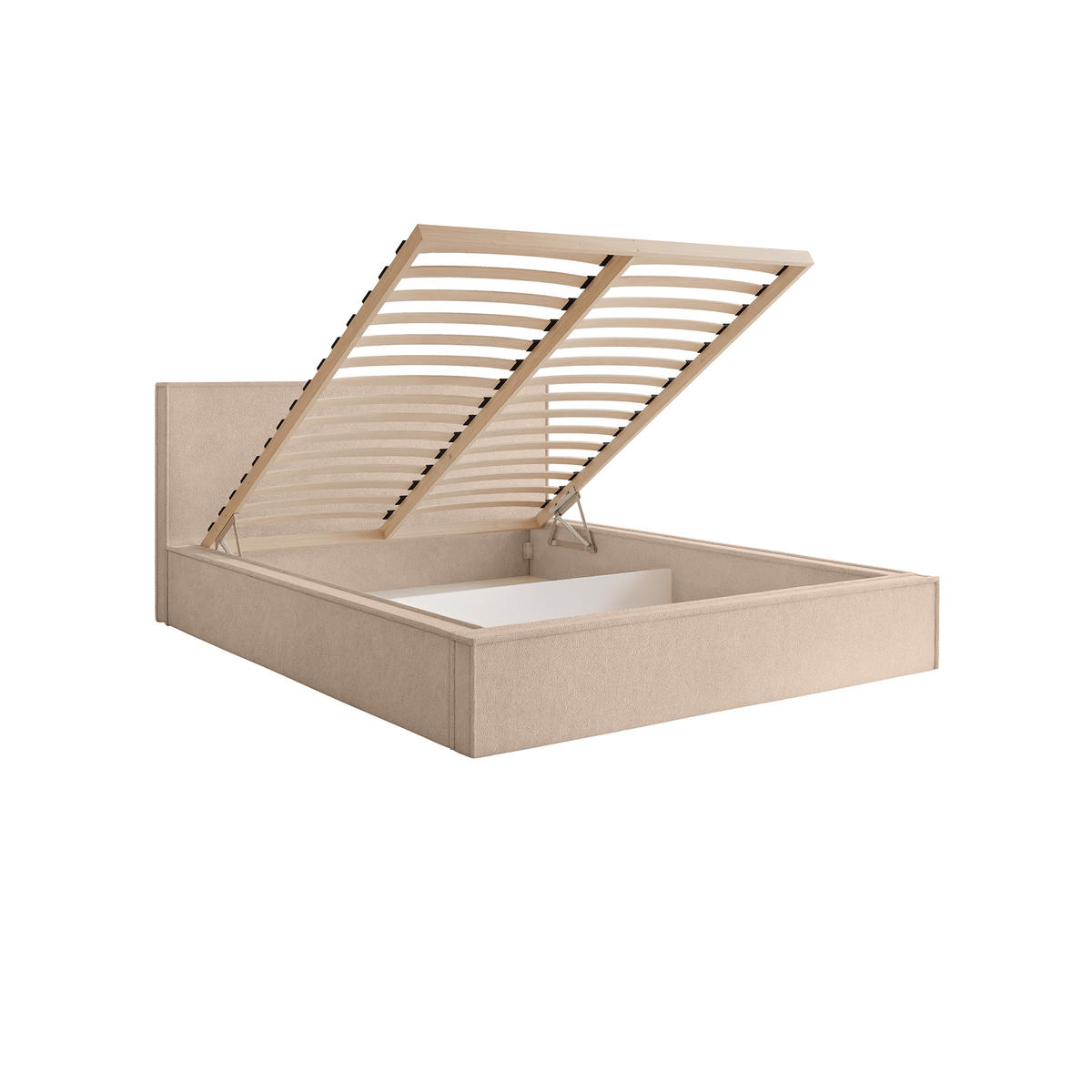 POLSTERBETT MENDOCINO LIGHT 180x200 cm, Sandbraun - Greige, Textil - Fedve