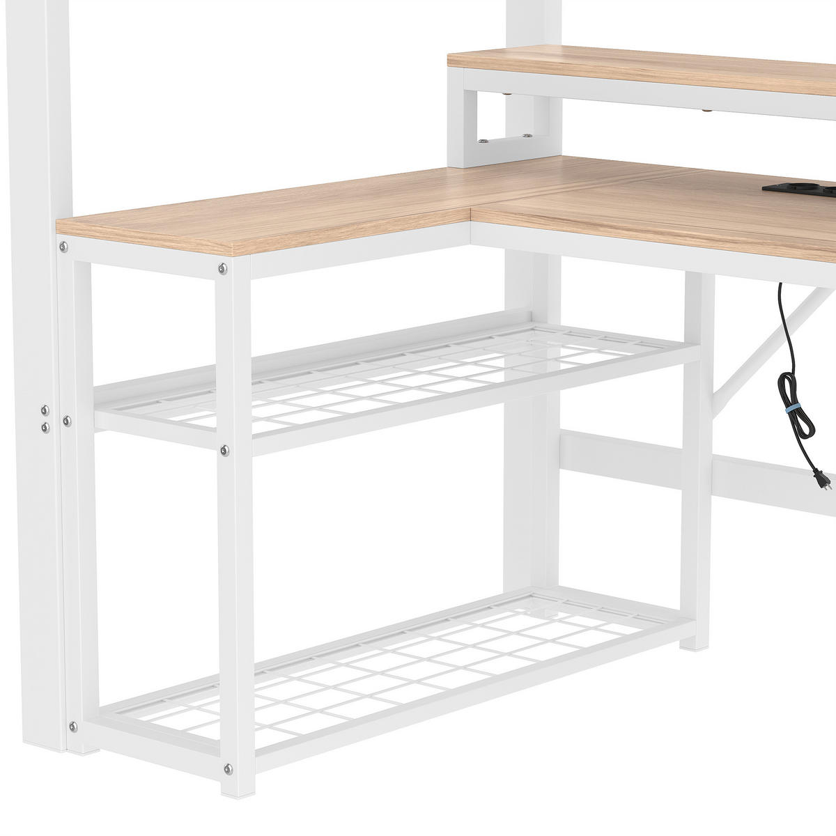 HOCHBETT Eisen 90/200 cm Weiß - Weiß, Metall - Raumix