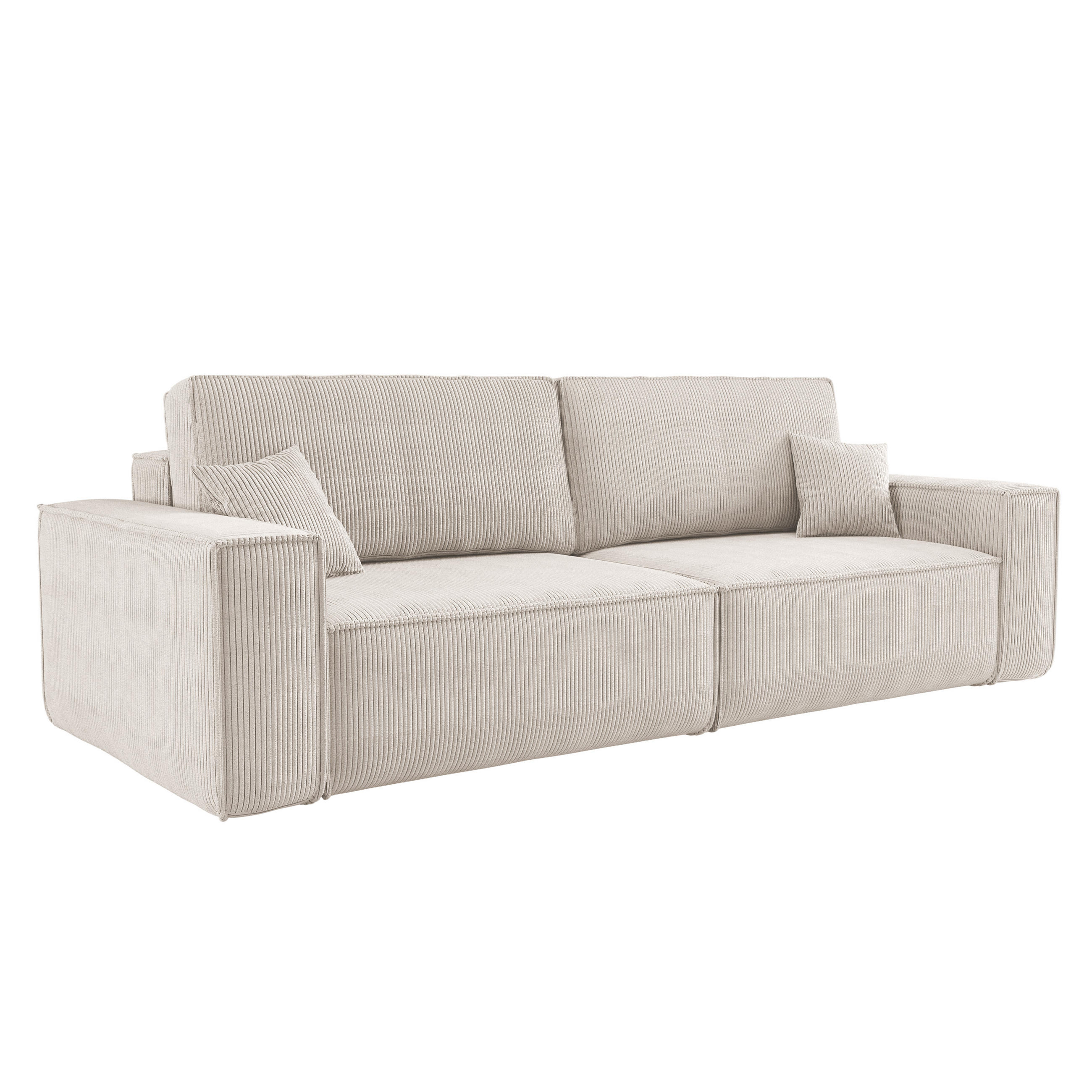 SCHLAFSOFA BEST und Bettkasten Stoff Poso Beige - Beige, Holz (246/83/98cm) - Kaiser Möbel