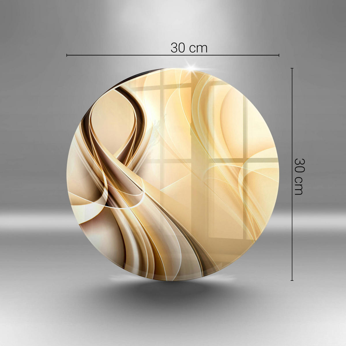 GLASPLATTE Ø 30 cm - Dunkelgelb, Glas (30/30cm) - Wallfluent