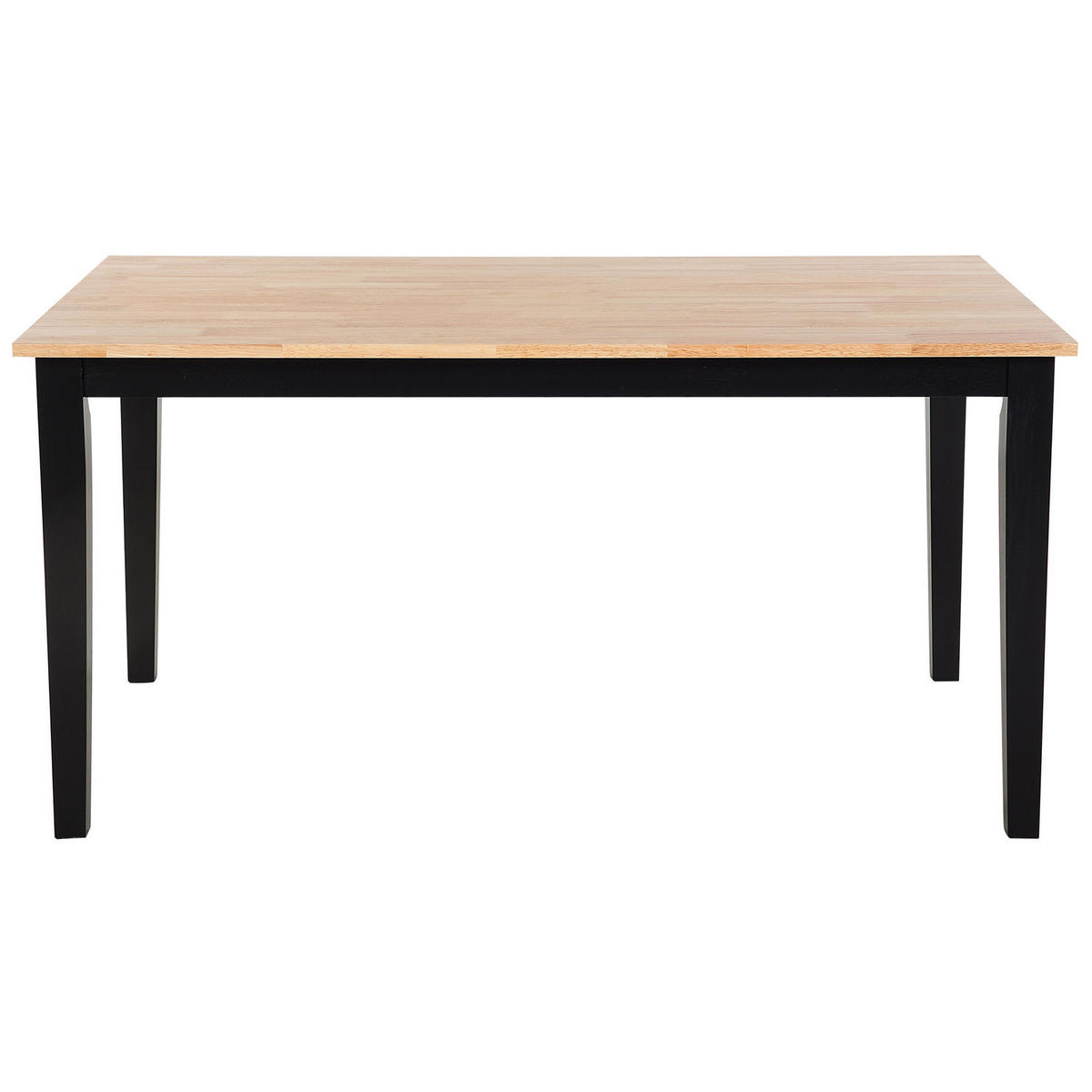 ESSTISCH 150/90/75 cm Schwarz, Hellbraun Rechteckig Georgia - Schwarz, Holz (150/90/75cm) - Beliani
