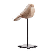 DEKO-VOGEL (6er Set) Birdy - Braun, Holz (12/20/7cm) - Butlers