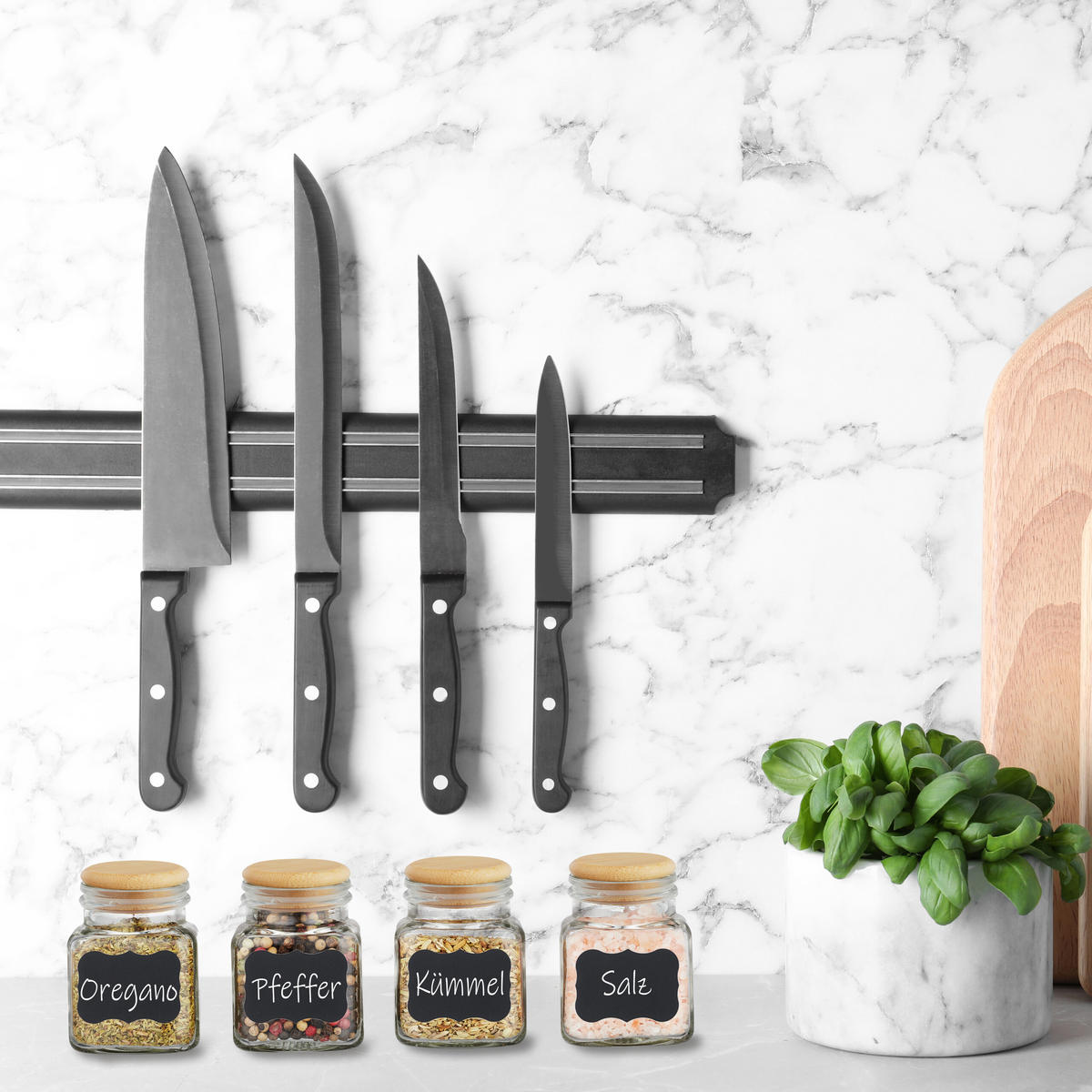 12xGEWÜRZGLÄSER - Transparent, Glas/Holz (5/7.5/5cm) - Relaxdays