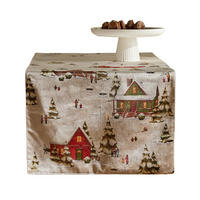 TISCHLÄUFER WINHURST 45x180 cm, Ecru, Weihnachten Deko Tischdecke, Christmas - Ecru, Kunststoff (180/45/1cm) - home&you