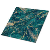 FLIESENAUFKLEBER 9 Stück 30x30 cm selbstklebend Grüner Malachit - Grün, Textil (30/1.6/30cm) - TULUP
