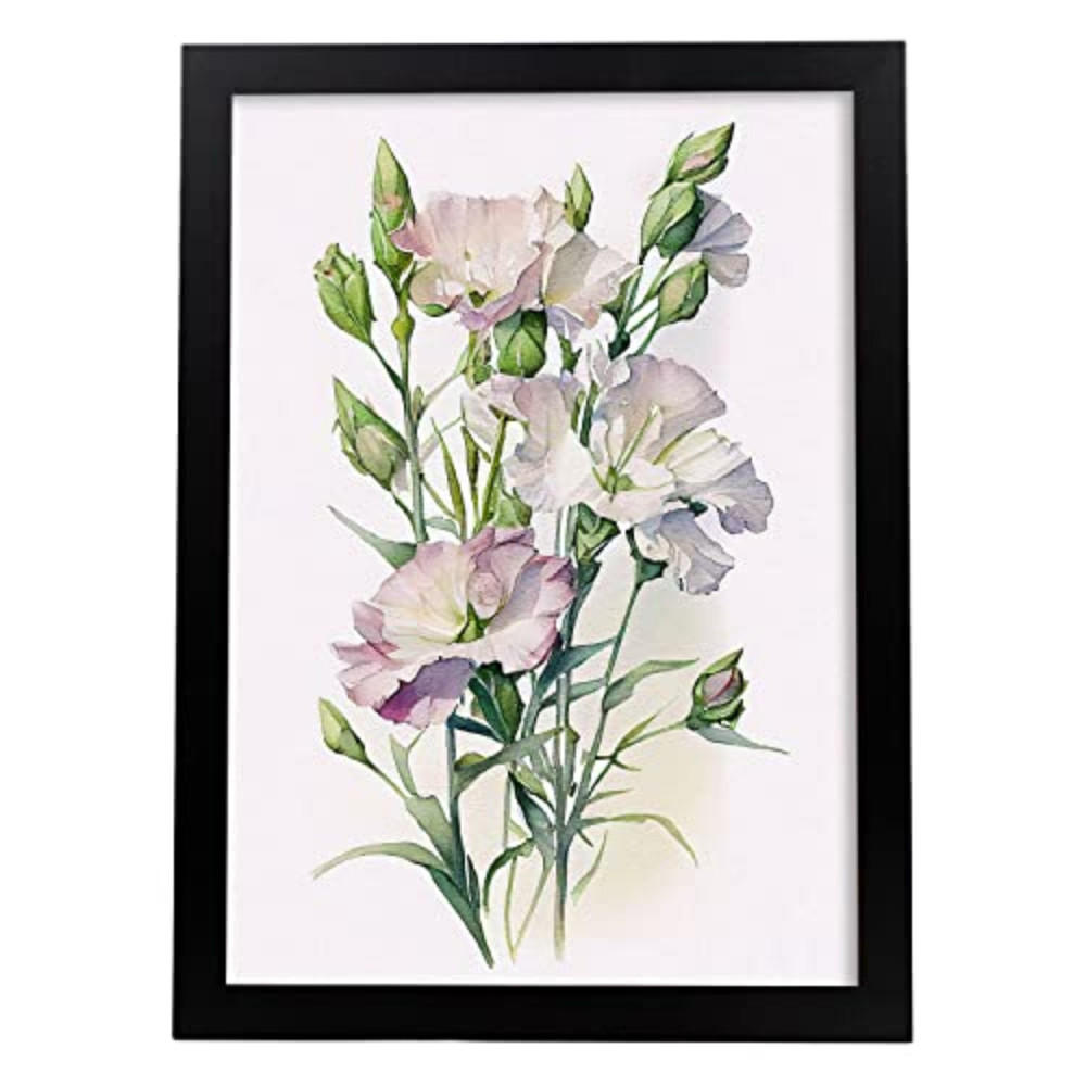 POSTER Lisianthus Im Nordischen Stil. A3 Rahmenlos - Klar, Papier (29.7/5/42cm) - Nacnic