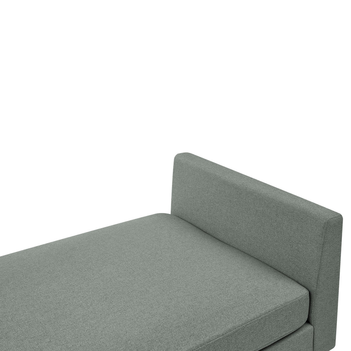 ČALOUNĚNÉ LEHÁTKO CHAISE LONGUE Látka Zelené Archiane - černá/zelená barva, textil (170/60/85cm) - Beliani