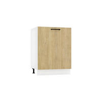 UNTERSCHRANK D60 PC P/L - Dnoria - Praktisch und organisiert für Ihre Küche - Eiche Artisan, Holz/Metall (60/82/52.4cm) - ROYAL24_MARKT