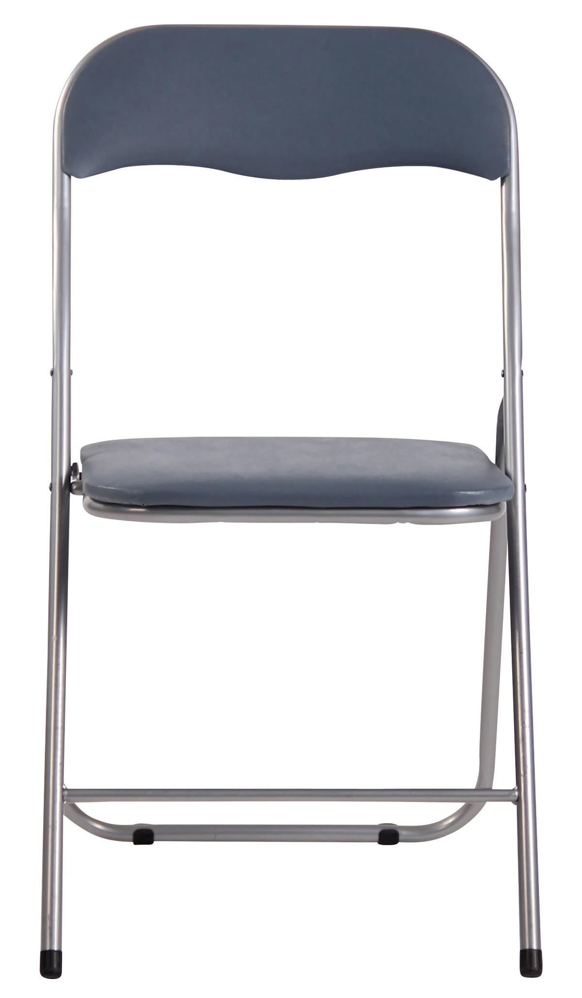 KLAPPSTUHL 2er Set Kunststoff grau/silber - Silberfarben/Grau, Kunststoff/Textil (45/78/45cm) - CLP