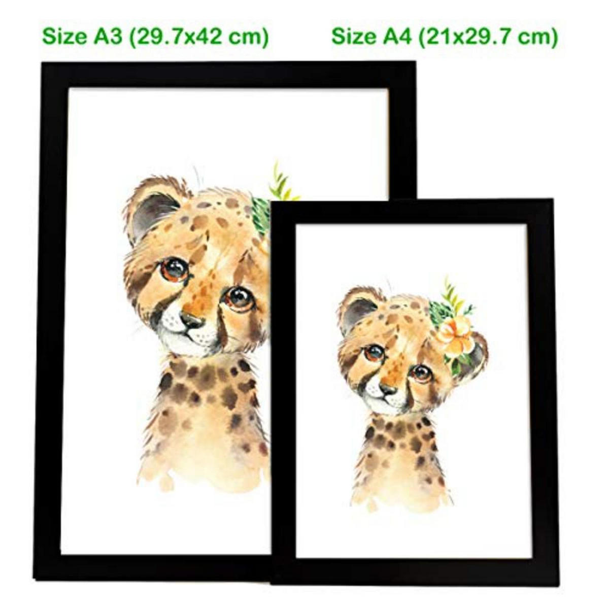 POSTER Set mit 4 Flameanimals A3 Rahmenlos - Klar, Papier (29.7/3cm) - Nacnic