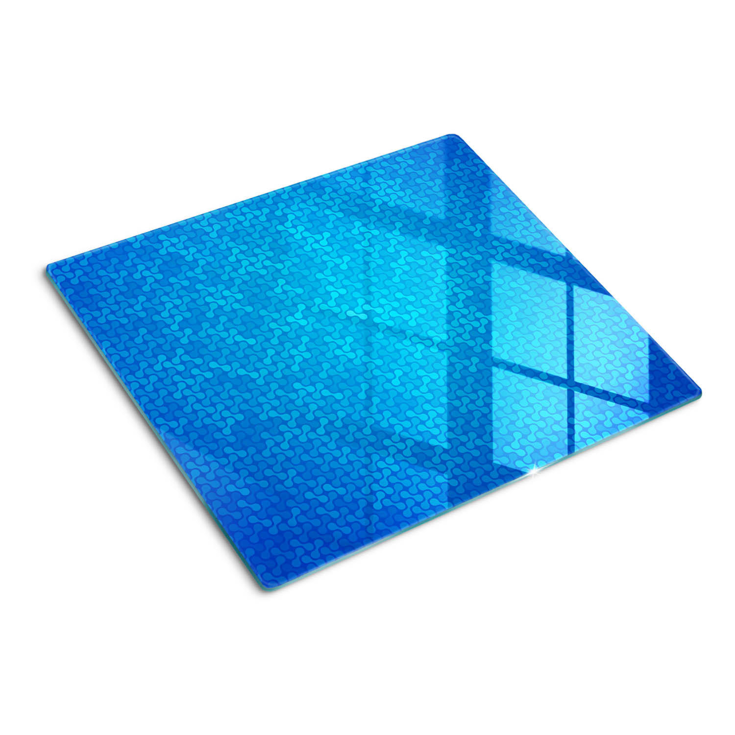 GLASPLATTE 60x52 cm Abstrakt - Blau, Glas (60/0.4/52cm) - TULUP