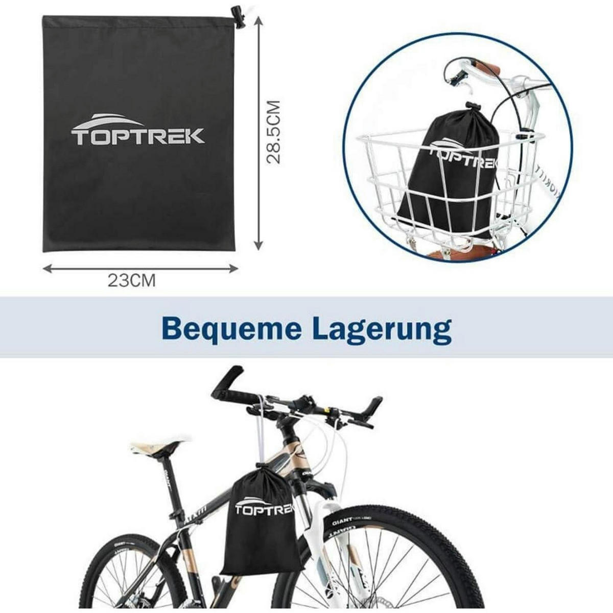 FAHRRADABDECKUNG für 3 Fahrräder 210D Oxford 220 x 120 x 110 cm - Blau, Textil (110/120/220cm)