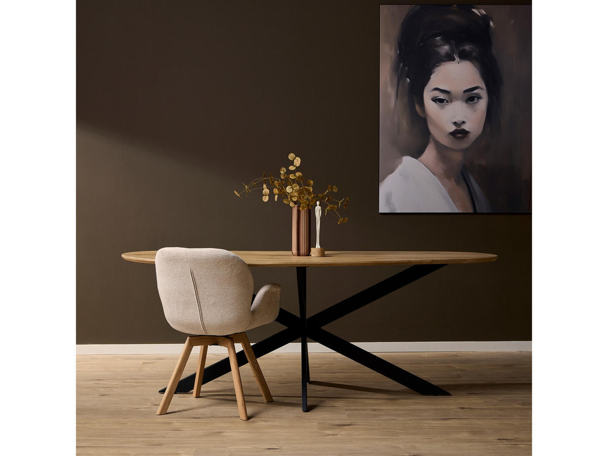 ESSTISCH Wolke | Eiche 210 cm X 98 cm Natur - Naturfarben, Holz (98/210/76cm) - Villa Möbel