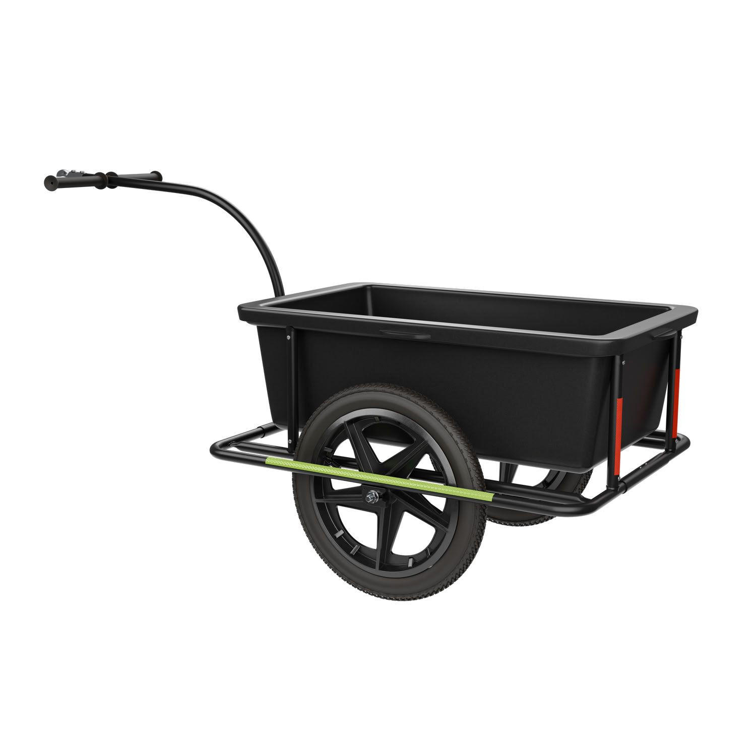 FAHRRADANHÄNGER 90 Liter - Schwarz, Kunststoff (66/94/166cm) - Juskys