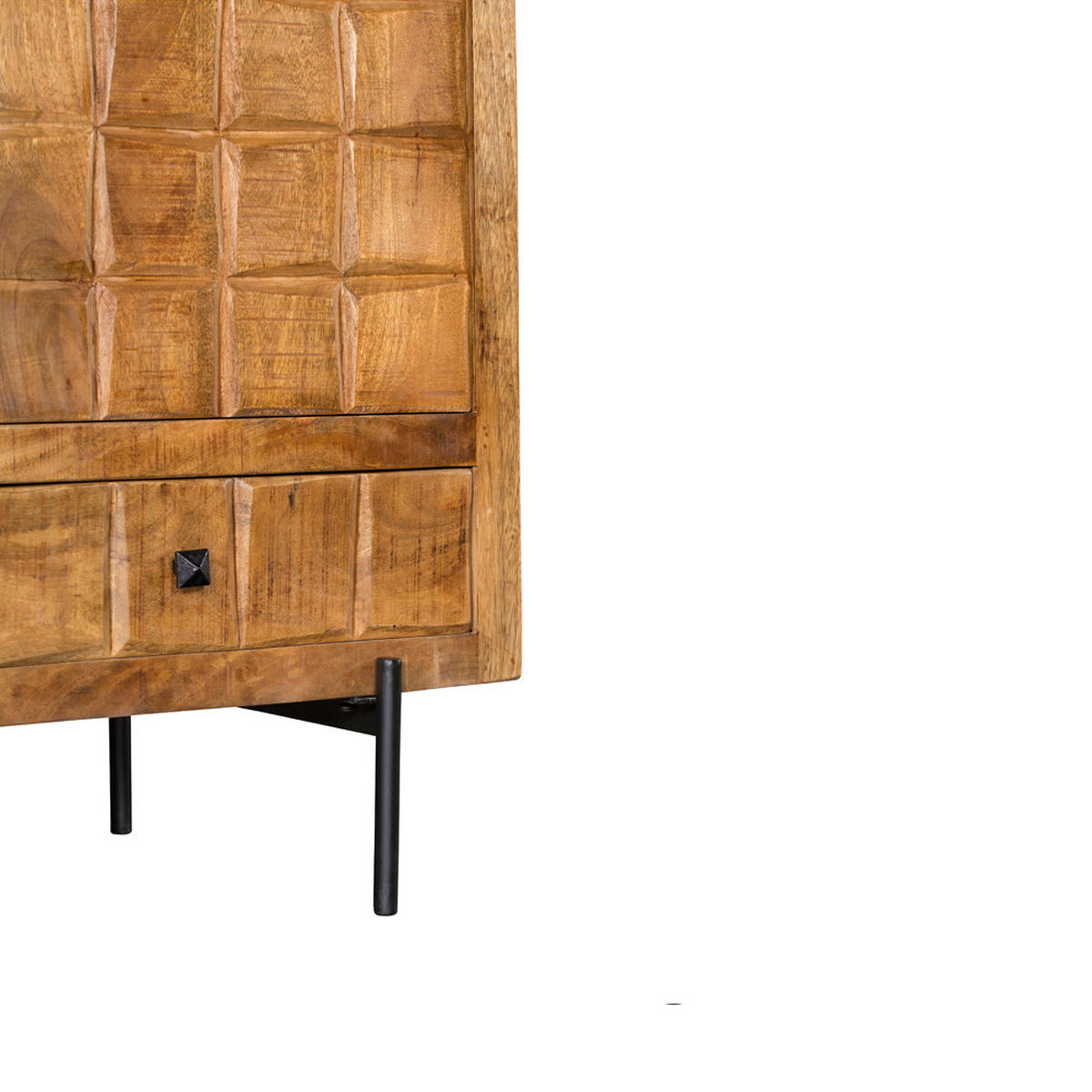 KOMMODE Savion Mangoholz 60 cm / 40 cm Natur - Naturfarben, Holz (60/103/40cm) - Villa Möbel