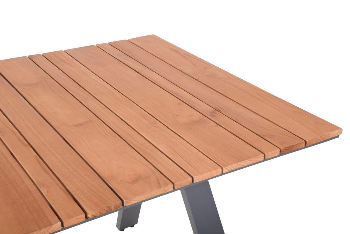 GARTENTISCH Fred Terrassentisch - Anthrazit, Holz (180/90/74cm) - DELUKE
