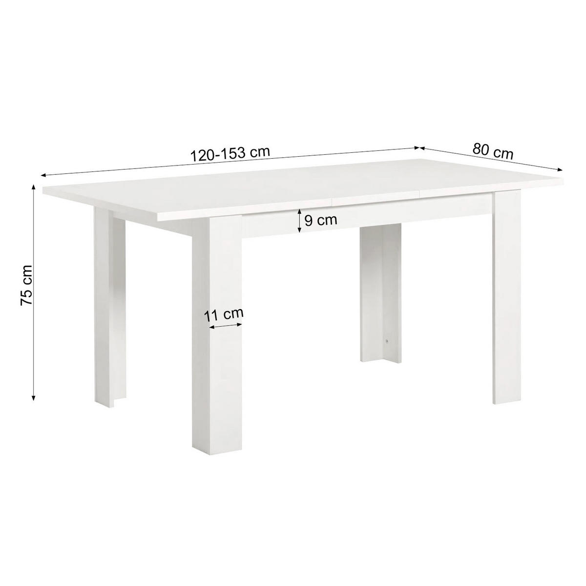 TISCHGRUPPE 120-153/80 cm weiß mit 4 Stühle Samt Grau - Weiß/Grau, Holz/Textil (80/88/120cm) - Homestyle4u