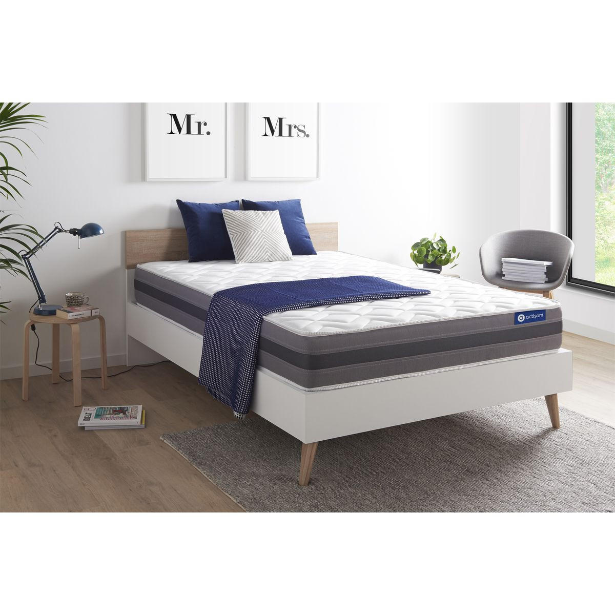 MATRATZE Actilatex relax Latex und Memory-Schaum 160 x 190 cm h2 - Weiß, Textil (160/190cm) - ACTISOM