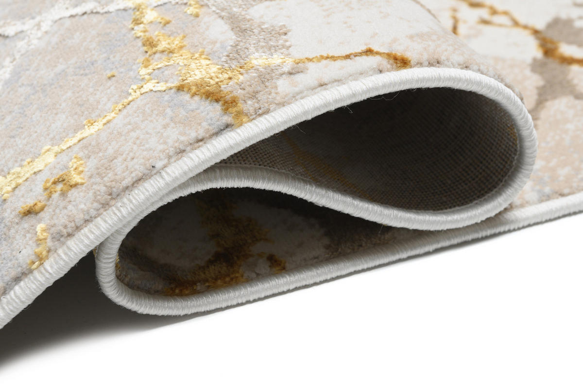 TEPPICH GOLDEN Creme 120/170 cm - Creme, Kunststoff (120/170cm) - Tapiso
