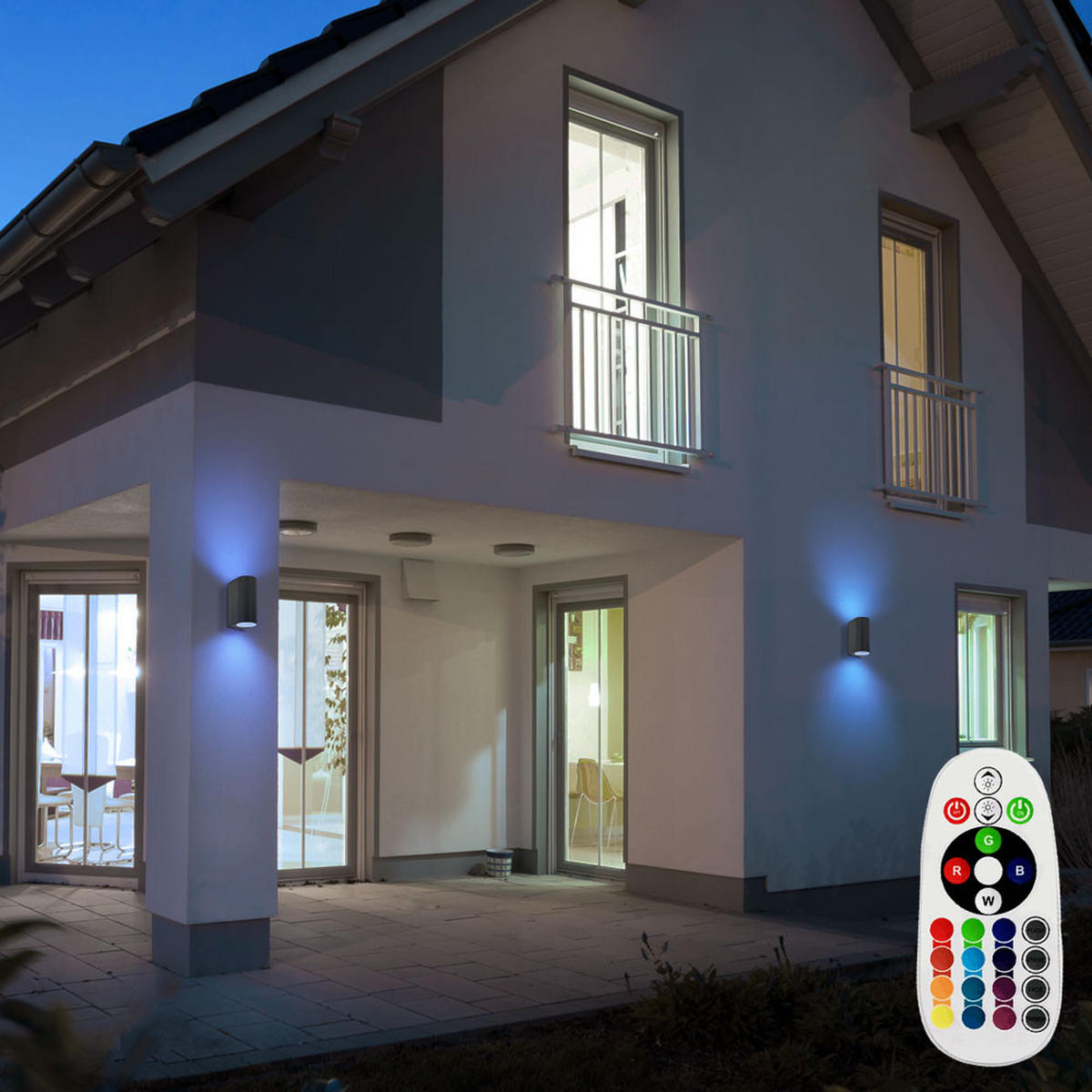 LED AUSSEN-WANDLEUCHTE Alu Druckguss Schwarz - Schwarz, Metall (6.5/14.5/9.5cm)