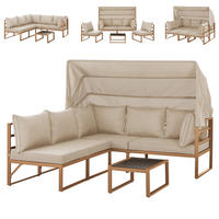 GARTENLOUNGE Maui Beige - Beige/Creme, Metall - SVITA