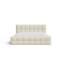 POLSTERBETT 180x200 mit Bettkasten, Lattenrost und Kopfteil, Eleganter Bouclé-Stoffbezug Beige - Beige, Holz (180/200cm) - Chilly