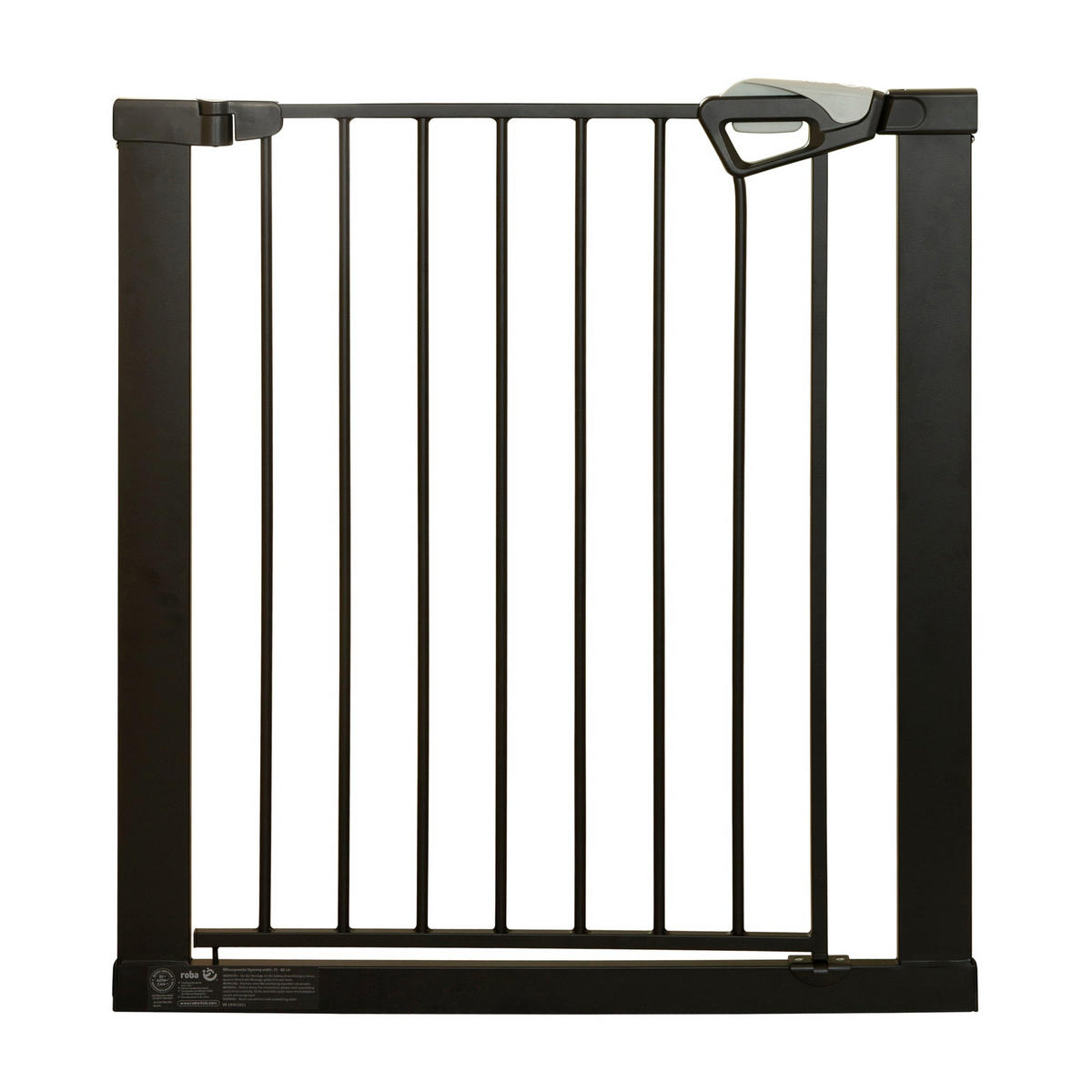 TÜRSCHUTZGITTER easySafe+ zum Klemmen - 75 - 82 cm - Schwarz, Metall (82/5cm) - Roba