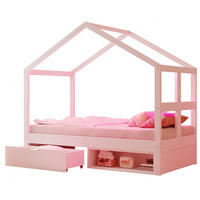 MULTIFUNKTIONSBETT Hausbett 90/190 cm, Weiß mit Schubladen, Schuhschrank und LED - Weiß, Holz (90/190cm) - MIVRAY