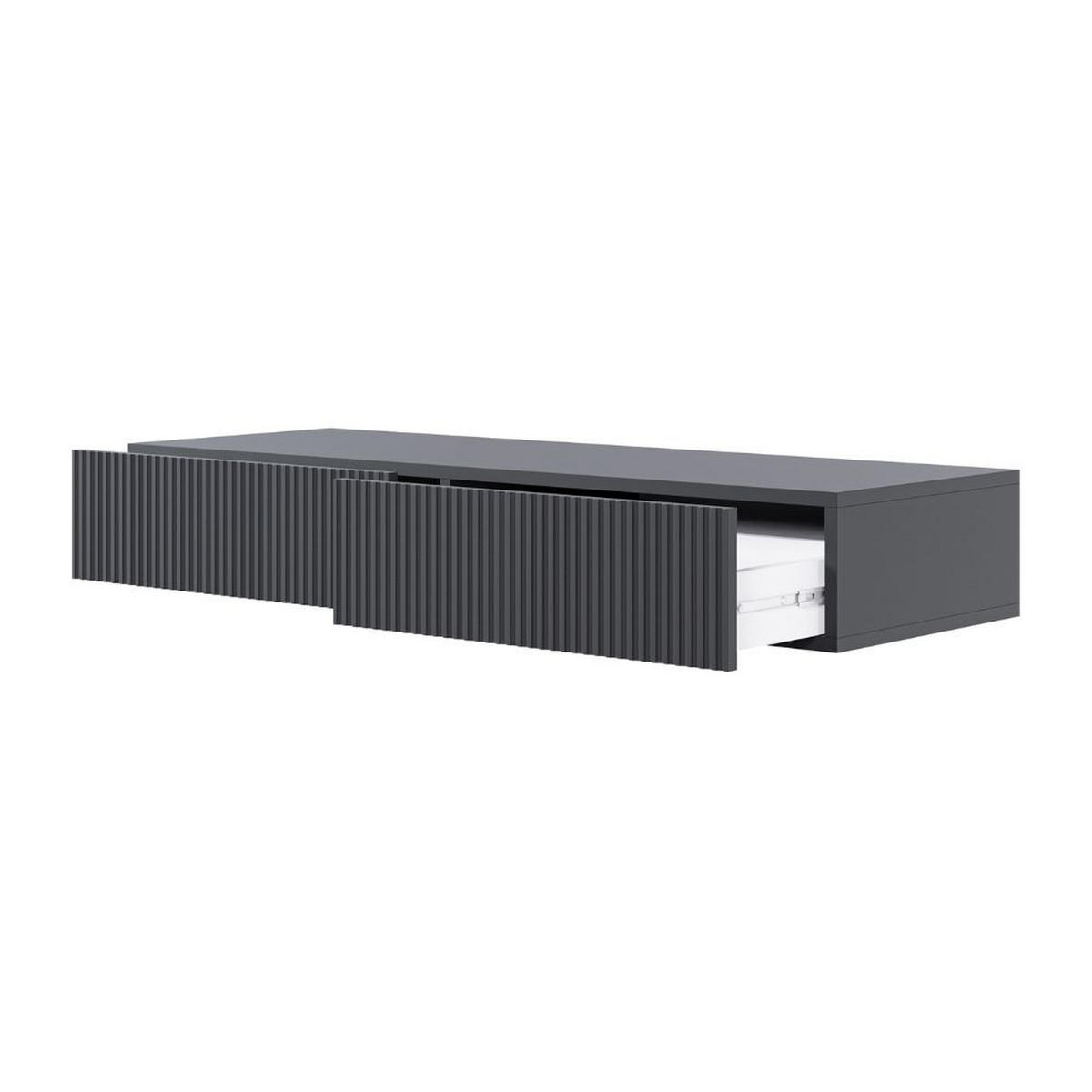 KONSOLE Veldio Schwarz 110 cm - Schwarz, Holzwerkstoff (110/16/40cm) - Selsey