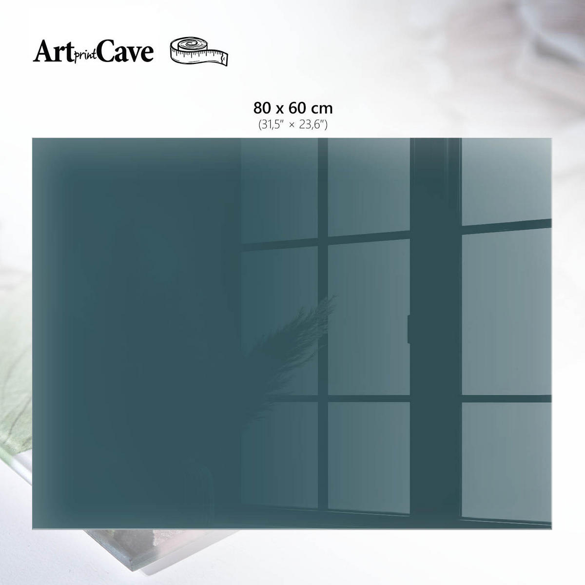 GLASPLATTE 80x60 cm – Dunkeltürkis - Dunkelblau, Glas (0.4/80/60cm) - ArtPrintCave