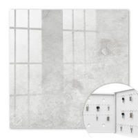 SCHLÜSSELBOX Weiß 30x30 cm – Türöffnung nach rechts - Grauer Stein - Grau, Metall (30/30/5cm) - TULUP