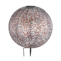 LED AUSSENLEUCHTE Silber Gartenlampe Erdspitz - Silberfarben, Metall (40/40/51cm)
