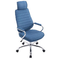 BÜROSTUHL Rocket Stoff Blau - Blau, Textil/Metall (60/128/67cm) - TPFLiving